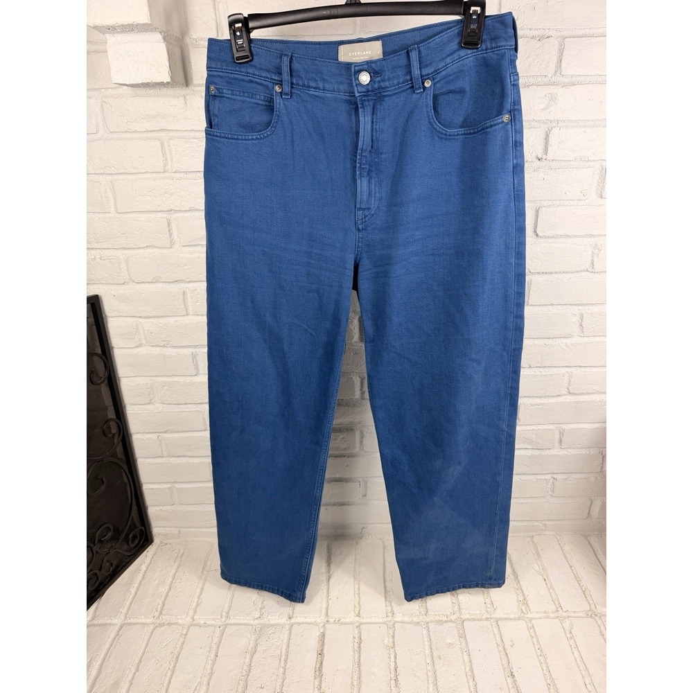 Everlane The Way High Jean 31 Blue High Rise Straight Leg Stretch Denim